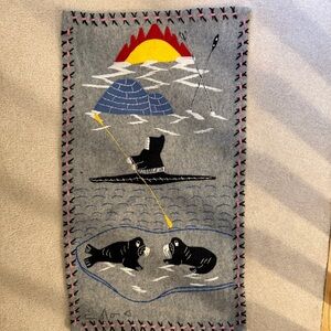 Colorful Inuit Art Wall Hanging
